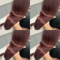 【ミニモ学割】‼️ブリーチなしダブルカラー＋Aujua＋超音波アイロン【ピンクブラウン・レッド・ミルクティー・オリーブ