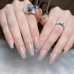 🩷アクリルスカルプ長さだし🩷ワンカラーorラメグラ🉐ソフトジェルオフ無料