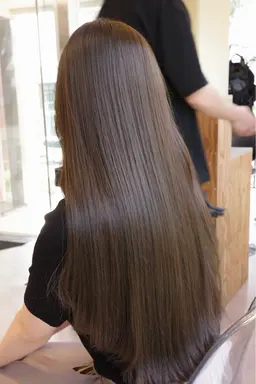 🍃柔らかい質感のトリートメントとカラー🍃｜前髪カット＋透明感カラー＋BYKARTE髪質改善🧽