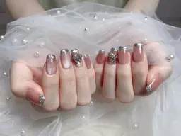 デザイン🔹マグネットガラスフレンチ💅マグネットベース色変更🉑️