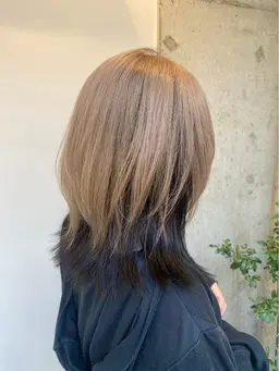 🟢新規限定‼️推しカラーなど🟢🐺ウルフカット🐺➕ブリーチありダブルカラー➕トリートメント(メンズも🉑)