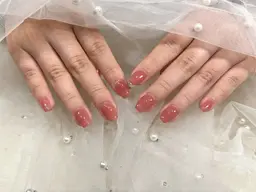 【練習モデル】オフなし♦︎スカルプ10本+ワンカラー・ラメグラデーション