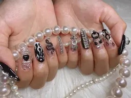 🔰【新人応援📣】チップ長さだしし+プレミアムアート10本（ストーン付け放普通パーツ付け放題🎀