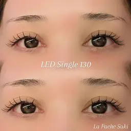 【期間限定◎ ミニモ価格🩷】オフ込み◎選べるデザイン🌻LEDフラットラッシュ100本♪【美容液コーティング付】