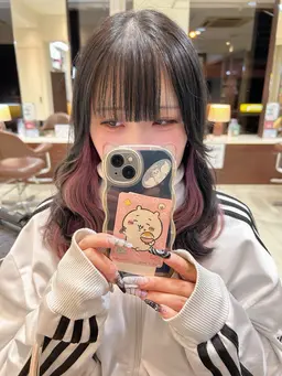 髪質改善カラー+インナーカラー