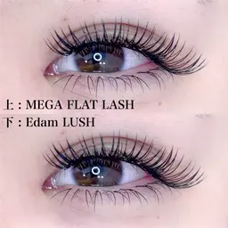 《上下セット》【持続力×ボリューム】メガフラットラッシュ付け放題¥9990【土日祝¥11000】