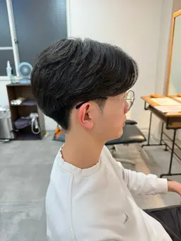 🌟新規限定🌟 前処理トリートメント付 【メンズカット + メンズパーマ】 ミニモ学割/メンズ韓国ヘア