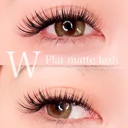 ボリュームUP◎【Wフラットラッシュ】60束(120本)¥5800