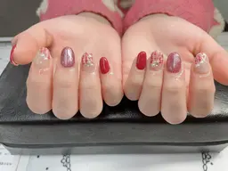 ハンドアート4本(ストーンorシール10点)オフ込み