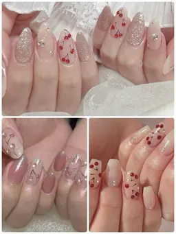 🍒4月限定さくらんぼネイル🍒（色の変更可能です)【オフ+500円】
