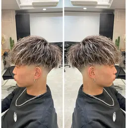 👑メンズカット+⚡️ハイライト+🌪ツイストパーマ