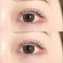 ラッシュリフト+アイブロウスタイリング+間引き🤍