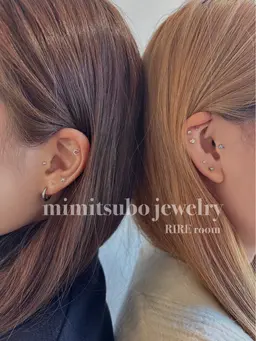 耳ツボジュエリー 両耳10個(パーツ5個チタン5個)