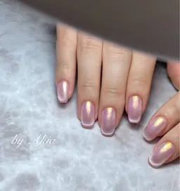 ✨キラっとした光沢感が可愛いミラーネイル🩷初回オフ無料