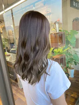 透明感抜群💎ブリーチなしダブルカラー+クイックトリートメント