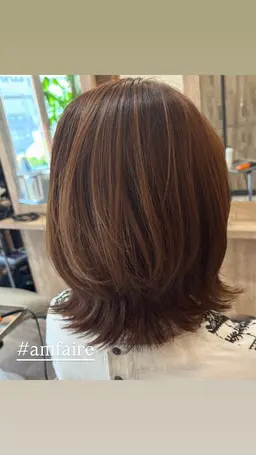 明るい白髪染めカラー