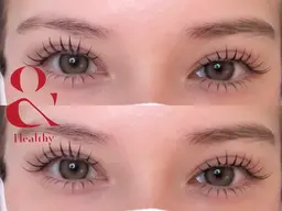 【下がりまつげ矯正&Healthy】LEDエクステ＋まつげパーマ120本+下まつ毛付け放題🐾¥9980コーティング