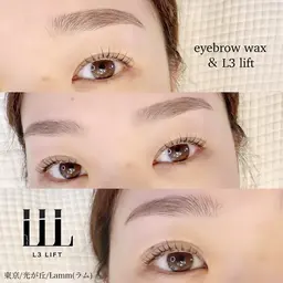 まつげパーマ+眉ワックス(間引き、メイク込み)