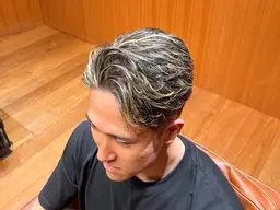 【期間限定】カット➕ハイライトモデル【メッシュキャップ使用】【メンズカラー】【メンズカット】