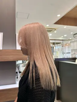 【透明感のあるカラーしたい方🫧】ブリーチ+カラー+カット(2回目ブリーチ➕¥7700、1.5h)