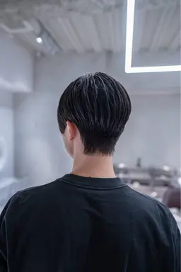 【当日予約🉑】韓流マッシュ×ダウンパーマ(サイド/襟足) ¥9000(シースルーマッシュ/マッシュウルフ)