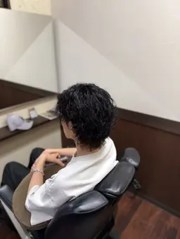 カット＋メンズ波巻きパーマ