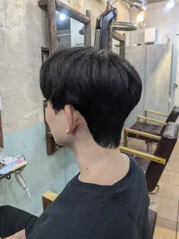 【🍞サイドの膨らみを抑える!🍞】韓国式ダウンパーマ+メンズカット