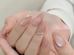 【ハンド自爪】 ☆60分限定シンプル持ち込みデザインコース¥6990★マグネットもOK🍒800円以内のパーツ2個迄Ok