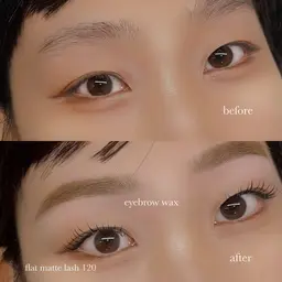 ෆアイブロウwax&高品質フラットラッシュ120本♡