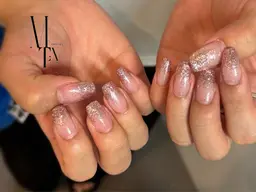 ✨️【オフあり】ラメグラデーションネイル/上品キラキラ※現金払いのみ