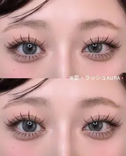 マツエク【写真映えNo.1アイ】🎀 ワンホンマツエク上120束と下20本 束感×濃密♡に✨ ¥7980