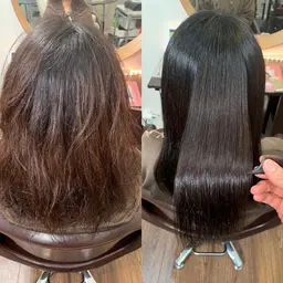 【黒々とした黒染めではなくもっと自然な黒髪にしたい方にオススメ】✨カット＋地毛のような自然な黒髪めカラーリング