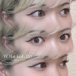 .*・゚アイドルまつげ.*・゚束感マツエク フラットラッシュ120本まで+美容液コーティングプレゼント 9800円