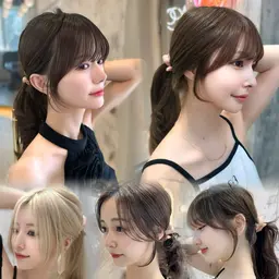 お出かけ前にパパっと可愛く♪✨前髪カット✨+💕髪質改善クイックTR💕+✨コテ巻き✨