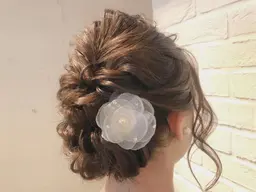 💛結婚式のお呼ばれに🧡ヘアセット&ゆるふわアレンジ🧡