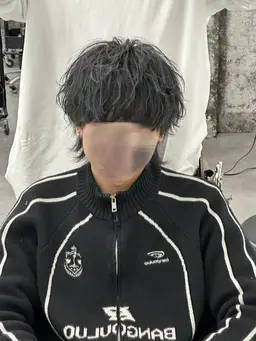 【初心者にも扱いやすい】メンズカット+ダメージケアツイスパ(波巻き)パーマ