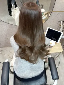 ブリーチなしのダブルケアカラー🩵