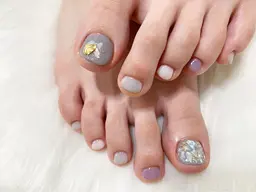 フットネイルシンプルアート 60分