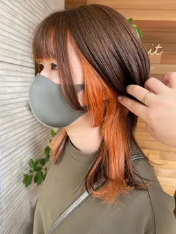 【 ご新規様限定🫧 】インナーカラー🍊