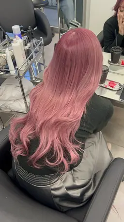 【ケアブリーチ】ダブルカラー+100%人毛シールエクステ80本🤎