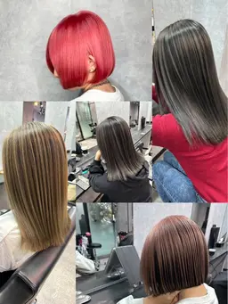 【ハイライトorバレイヤージュ】ブリーチ+カラー+トリートメント