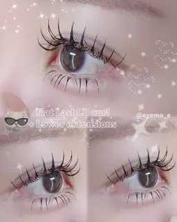 🤍パリエク風L/LDカール140本🖤フラットラッシュ使用☀︎