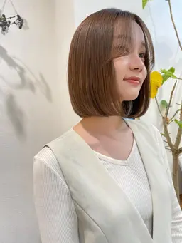 💖ダメージレスカラー💖艶カラー&前髪カット&クイックトリートメント