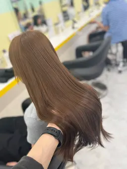 🍑初カラー、ブリーチなし暖色カラーにしたい方おすすめ🍑ブリーチなしダブルカラー+カット+1ステップトリートメント