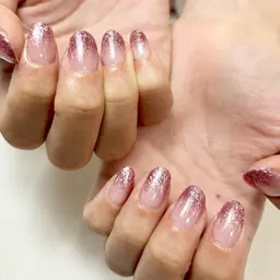 ワンカラー・ラメグラデーション