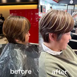 【白髪染め辞めたい方】カット＋白髪ぼかしハイライト＋トリートメント
