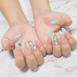 【🌸4/14限定🌸】🎀オフなし🎀チップ長さ出し💅パーツアート付け放題