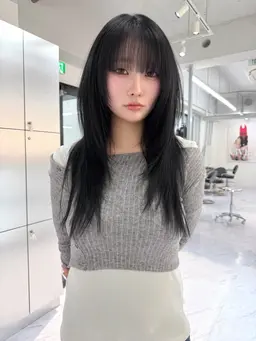 💭韓国ハッシュカット💭ハッシュカット+プレミアムフルカラー+oggrottoトリートメント