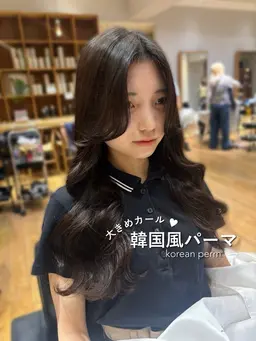 【ご新規の方はこちら🩷】🇰🇷韓国風🇰🇷カット➕コテ巻きパーマ🪄🎀(デジタルパーマ)