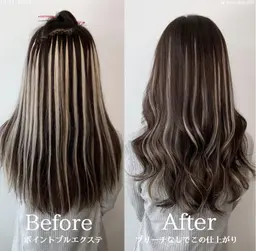 【ポイント・プルエクステ】NOダメージでハイライト20本!!一撃イメチェン!